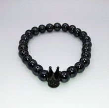 Charger l&#39;image dans la galerie, DeFit Designs Natural Hematite Gemstone Bracelet With Charm-Hematite Bracelet-3 Var
