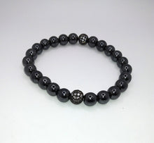 Load image into Gallery viewer, DeFit Designs Natural Hematite Gemstone Bracelet With Charm-Hematite Bracelet-3 Var
