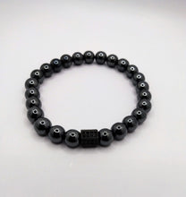 Load image into Gallery viewer, DeFit Designs Natural Hematite Gemstone Bracelet With Charm-Hematite Bracelet-3 Var
