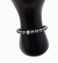 Load image into Gallery viewer, DeFit Designs Natural Hematite Gemstone Bracelet With Charm-Hematite Bracelet-3 Var
