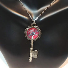 Load image into Gallery viewer, DeFit Designs NECKLACES Baby Blue And Pink Tree Of Life Necklace-Tree Of Life Cabochon
