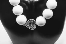 Φόρτωση εικόνας στο εργαλείο προβολής Συλλογής, DeFit Designs Necklaces Blue And White Natural Wooden Bead Necklace-Chunky Wood Bead Necklace
