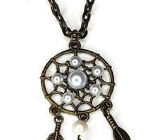 Φόρτωση εικόνας στο εργαλείο προβολής Συλλογής, DeFit Designs NECKLACES Feathered Dream Catcher Necklace-Dream Catcher Jewelry Gift
