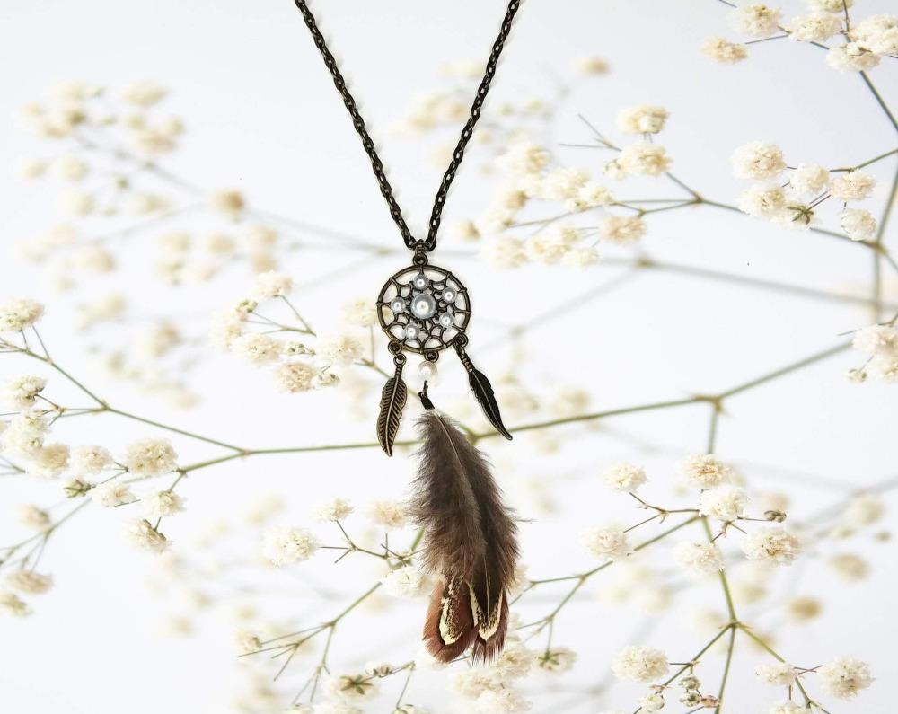 DeFit Designs NECKLACES Feathered Dream Catcher Necklace-Dream Catcher Jewelry Gift