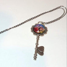 Load image into Gallery viewer, DeFit Designs NECKLACES Fiery Tree Of Life Necklace-Stainless Steel Cabochon Necklace
