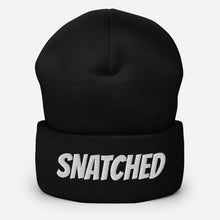 Load image into Gallery viewer, Printful Beanie Black Snatched Embroidered Beanie Hat-Embroidered Beanie Caps-White
