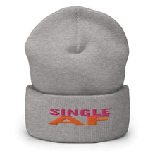 Charger l&#39;image dans la galerie, Printful Beanie Heather Grey Single AF Embroidered Beanie Hat-Embroidered Beanie Caps
