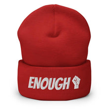 Φόρτωση εικόνας στο εργαλείο προβολής Συλλογής, Printful Beanie Red Enough BLM Embroidered Beanie Hat-Embroidered Beanie Caps-Wht
