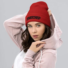 Cargar imagen en el visor de la galería, Printful Beanie Snatched Embroidered Beanie Hat-Embroidered Beanie Caps-Black
