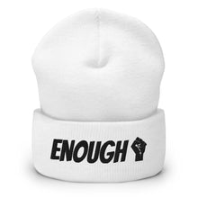 Load image into Gallery viewer, Printful Beanie White Enough BLM Embroidered Beanie Hat-Embroidered Beanie Caps
