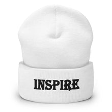Load image into Gallery viewer, Printful Beanie White Inspire Embroidered Beanie Hat-Embroidered Beanie Caps-Black

