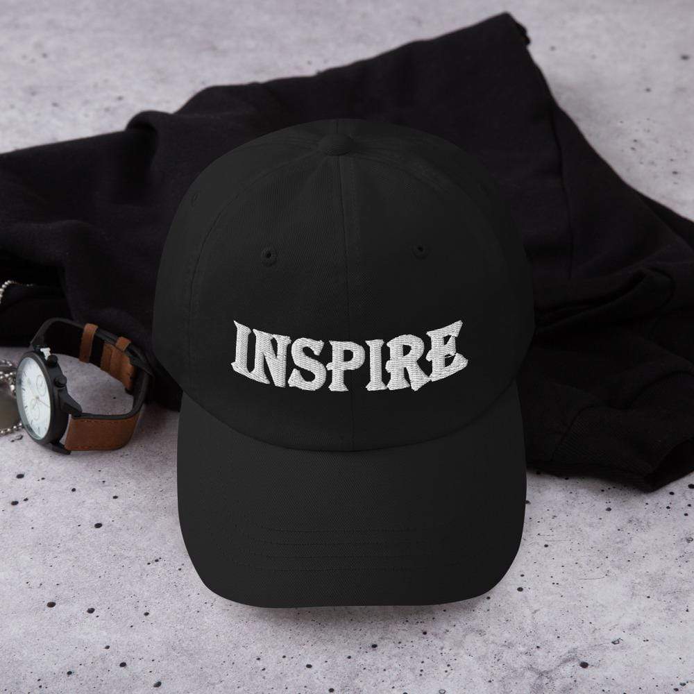 Printful Dad Hat Black Inspire Embroidered Dad Hat-Custom Adjustable Dad Hat-White