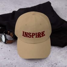 Cargar imagen en el visor de la galería, Printful Dad Hat Khaki Inspire Embroidered Dad Hat-Custom Adjustable Dad Hat-Red
