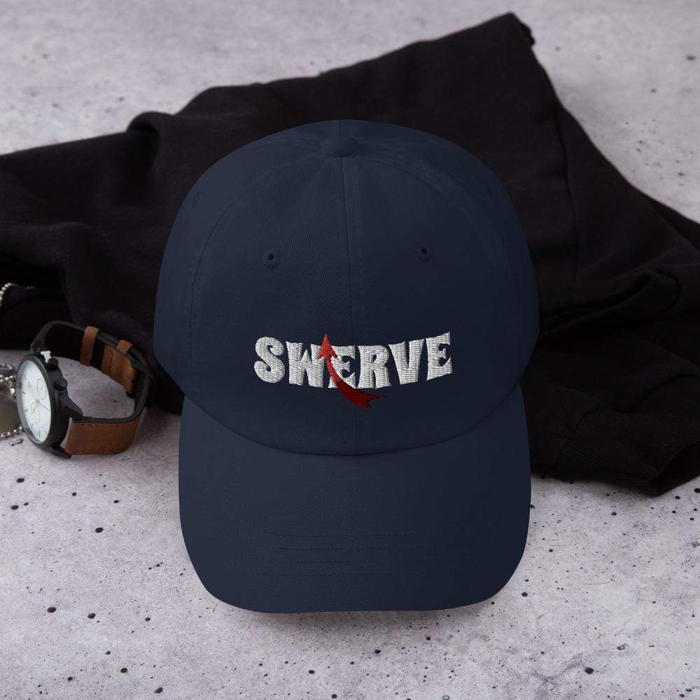 Printful Dad Hat Navy Swerve Embroidered Dad Hat-Custom Adjustable Dad Hat-White