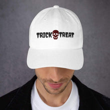 Afbeelding in Gallery-weergave laden, Printful Dad Hat Trick Or Treat Halloween Embroidered Dad Hat-Black
