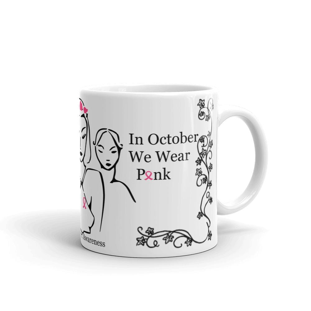 Printful Mug 11oz We Wear Pink Breast Cancer Awareness Mug-Custom Coffee mug