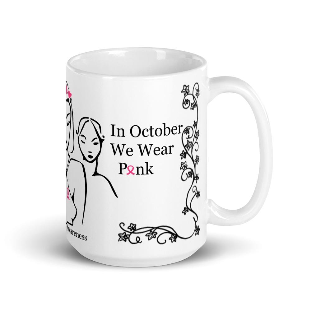 Printful Mug 15oz We Wear Pink Breast Cancer Awareness Mug-Custom Coffee mug