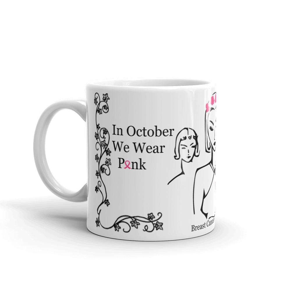 Printful Mug We Wear Pink Breast Cancer Awareness Mug-Custom Coffee mug