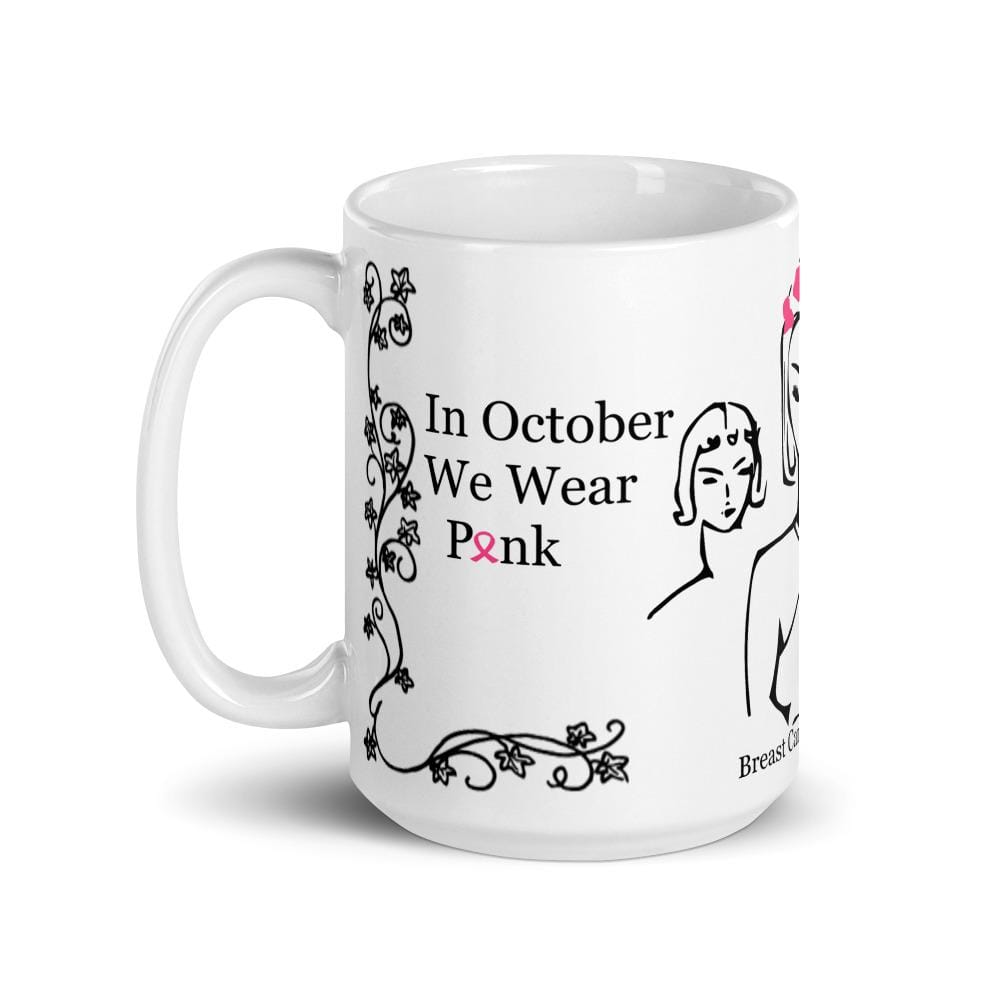 Printful Mug We Wear Pink Breast Cancer Awareness Mug-Custom Coffee mug