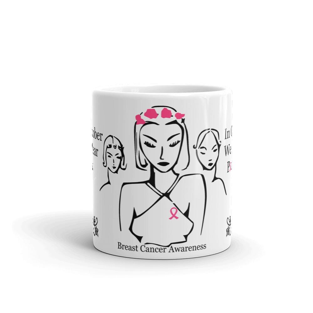 Printful Mug We Wear Pink Breast Cancer Awareness Mug-Custom Coffee mug