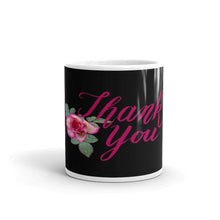 Load image into Gallery viewer, Printful Mugs Thank You Cute Glossy White Mug-11 Oz White Glossy Ceramic Mug-blk
