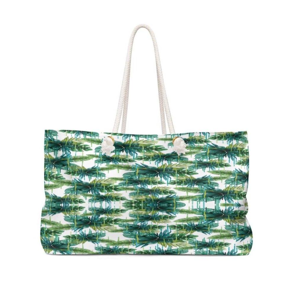 Printify Bags 24x13 Green Floral Weekender Bag-Women's Weekender Bag-Large Weekender Bag