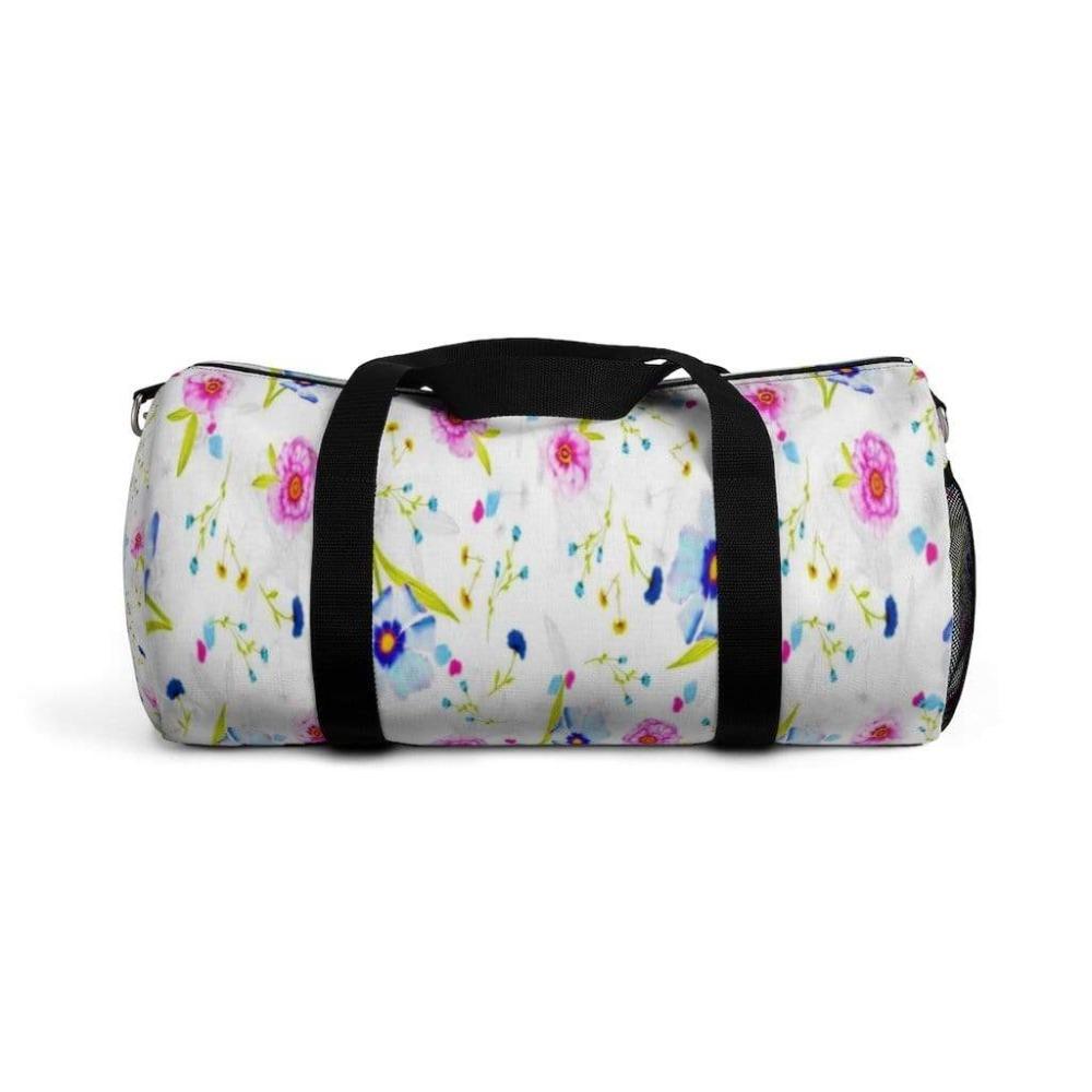 Printify Bags Floral Stripped Duffel Bag-Duffel Bag Carry On-Large Duffel Bag