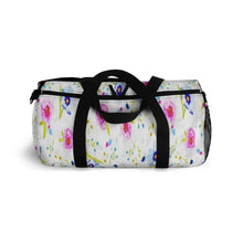 Load image into Gallery viewer, Printify Bags Floral Stripped Duffel Bag-Duffel Bag Carry On-Large Duffel Bag
