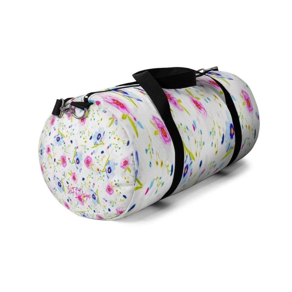 Printify Bags Floral Stripped Duffel Bag-Duffel Bag Carry On-Large Duffel Bag