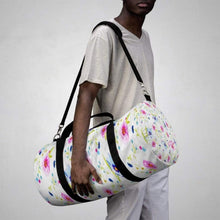 Cargar imagen en el visor de la galería, Printify Bags Floral Stripped Duffel Bag-Duffel Bag Carry On-Large Duffel Bag
