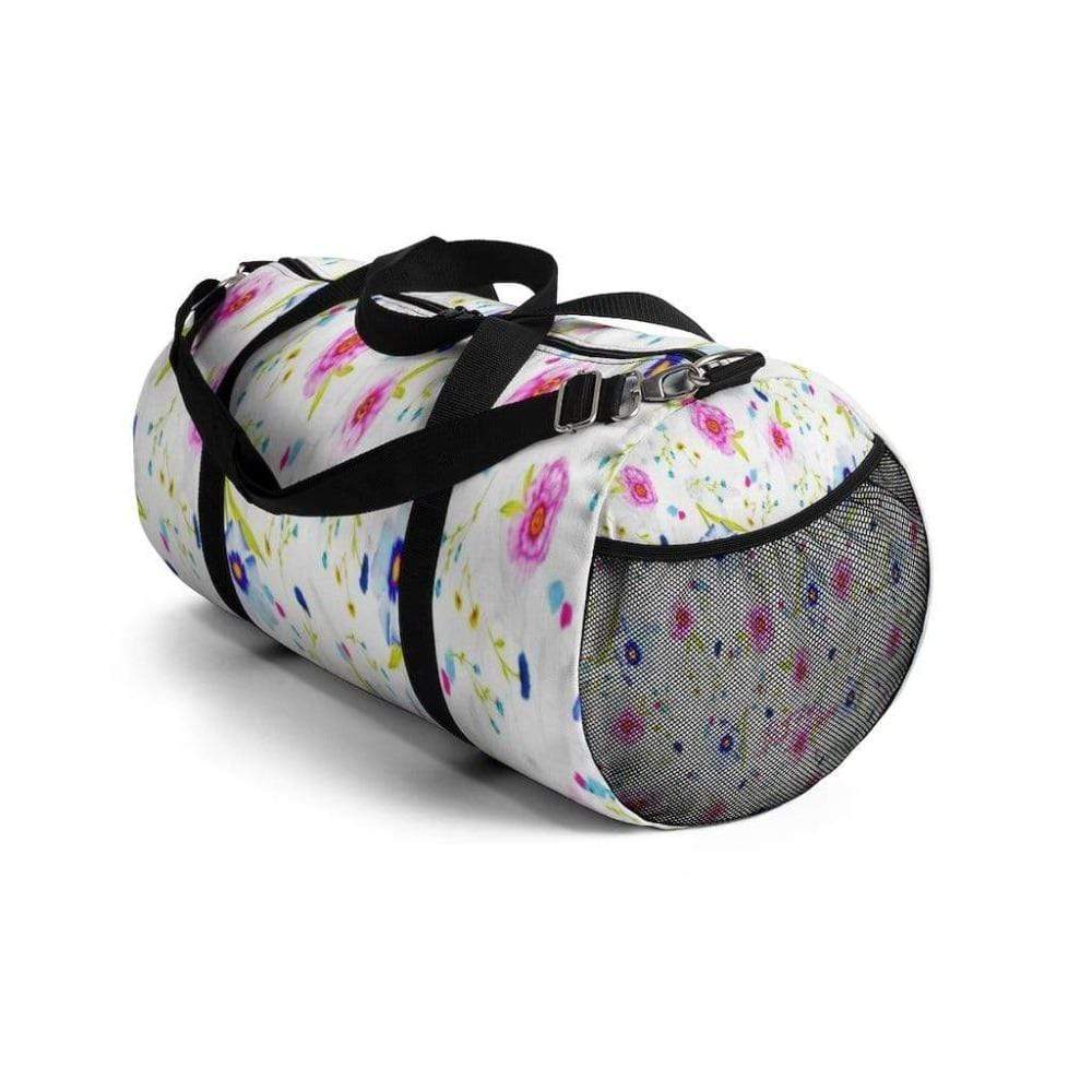 Printify Bags Floral Stripped Duffel Bag-Duffel Bag Carry On-Large Duffel Bag