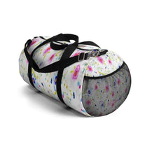 Load image into Gallery viewer, Printify Bags Floral Stripped Duffel Bag-Duffel Bag Carry On-Large Duffel Bag
