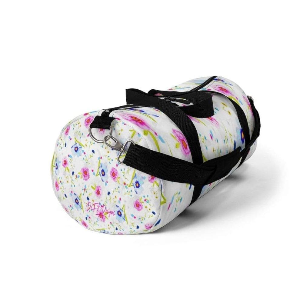 Printify Bags Floral Stripped Duffel Bag-Duffel Bag Carry On-Large Duffel Bag