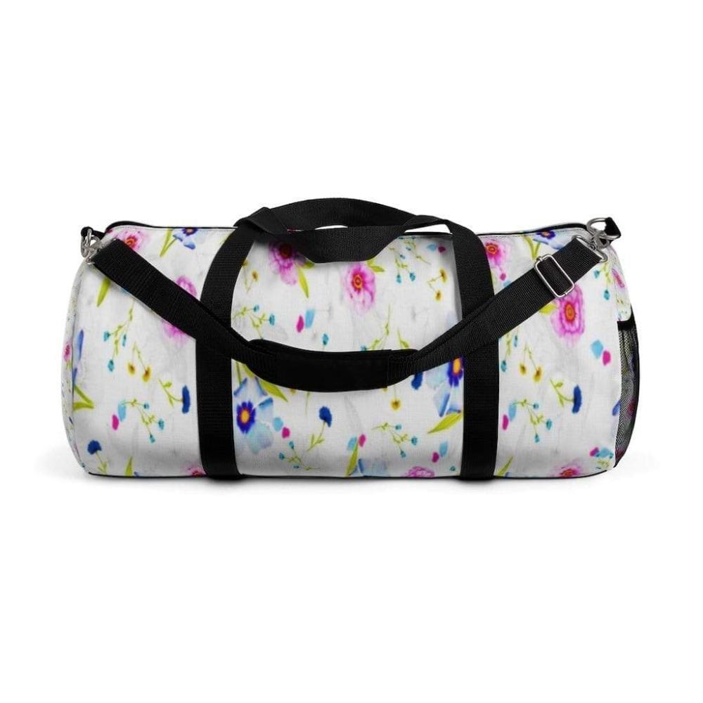 Printify Bags Large Floral Stripped Duffel Bag-Duffel Bag Carry On-Large Duffel Bag