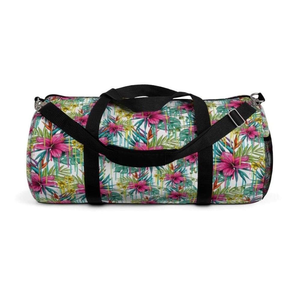 Printify Bags Large Pink Floral Duffel Bag-Duffel Bag Carry On-Large Duffel Bag