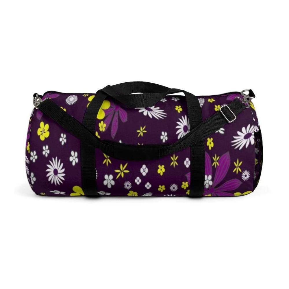 Printify Bags Large Purple Floral Duffel Bag-Duffel Bag Carry On-Large Duffel Bag