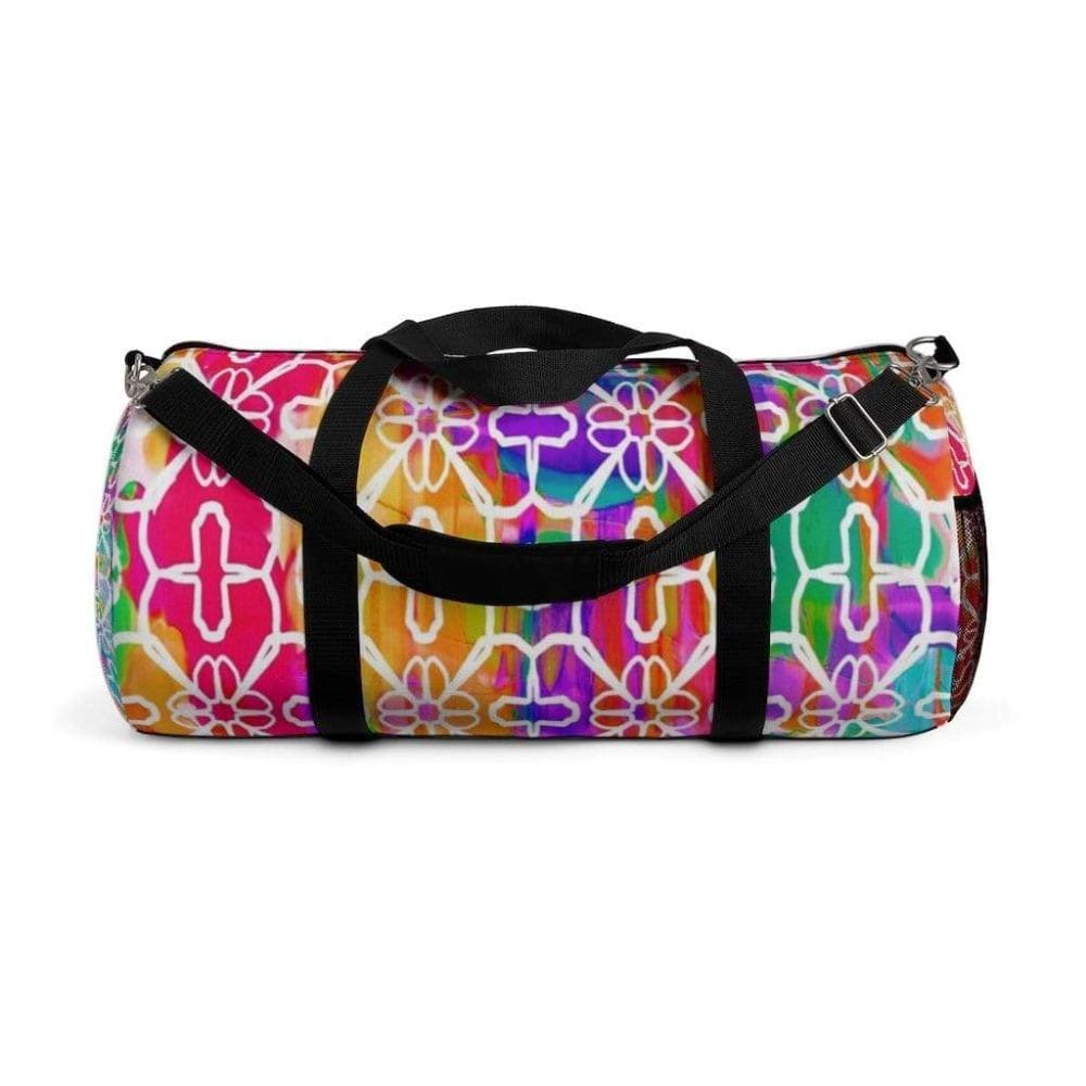 Printify Bags Large Vibrant Stripped Duffel Bag-Duffel Bag Carry On-Large Duffel Bag