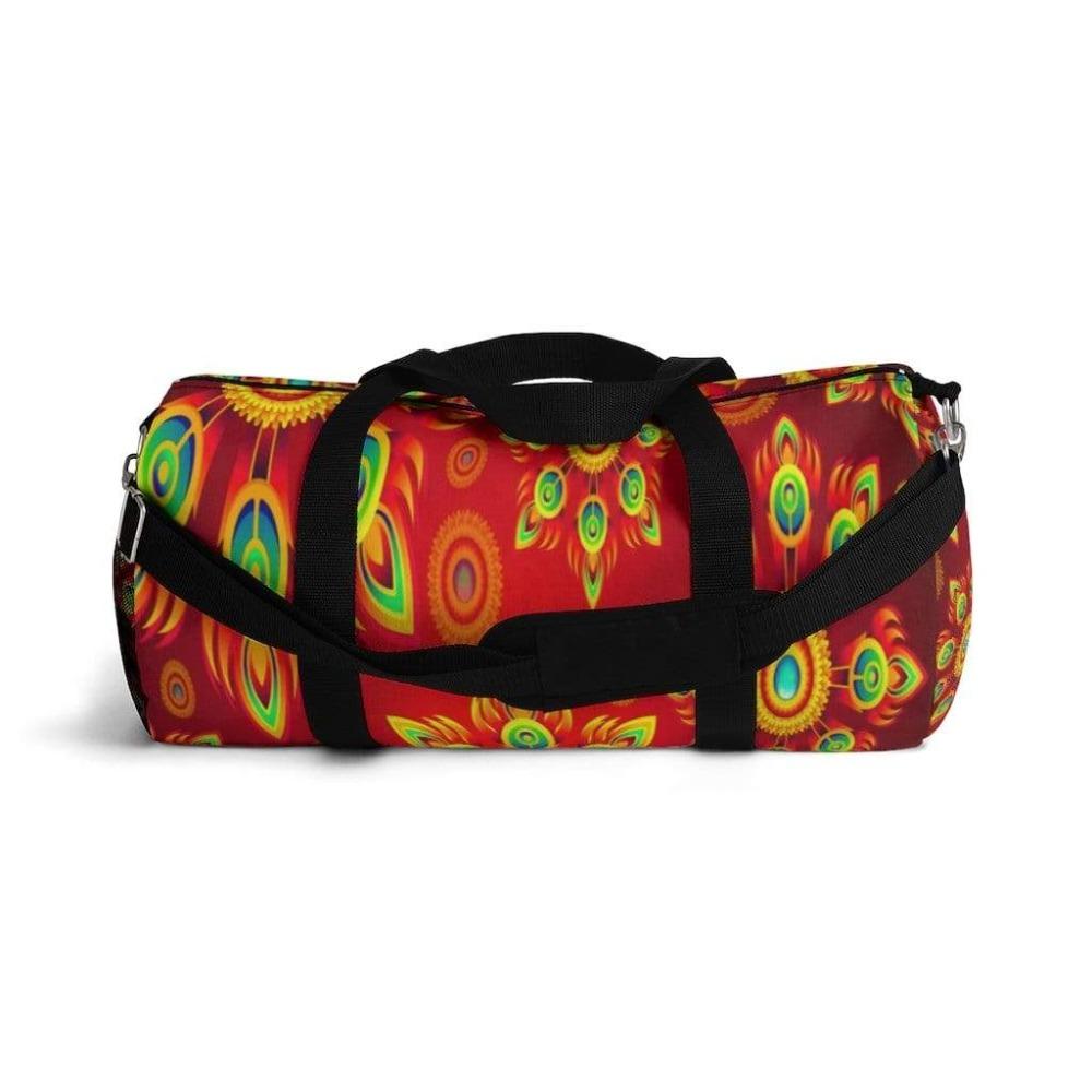 Printify Bags Neo Floral Stripped Duffel Bag-Duffel Bag Carry On-Large Duffel Bag