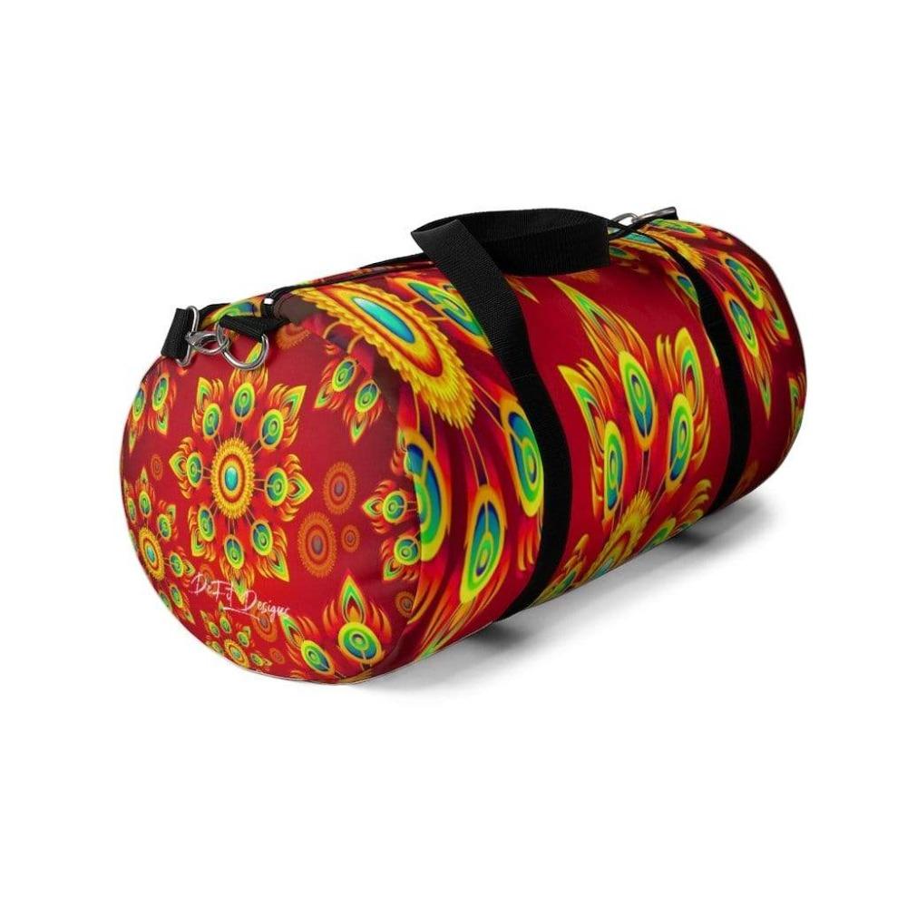 Printify Bags Neo Floral Stripped Duffel Bag-Duffel Bag Carry On-Large Duffel Bag