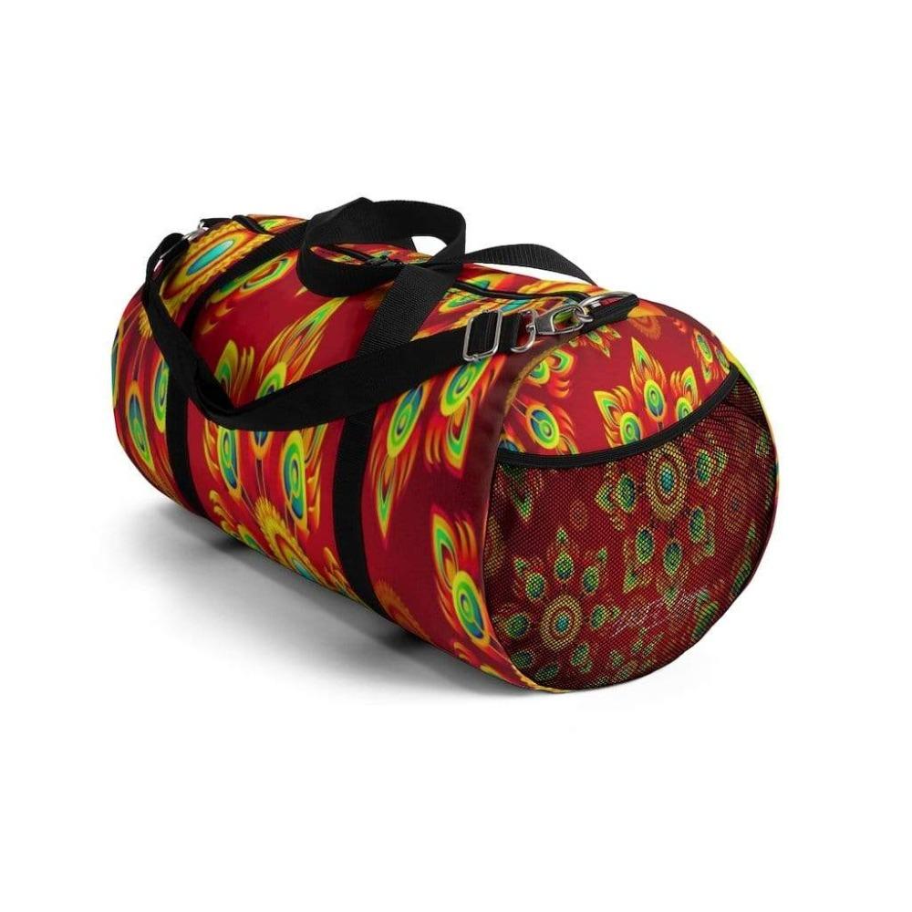 Printify Bags Neo Floral Stripped Duffel Bag-Duffel Bag Carry On-Large Duffel Bag