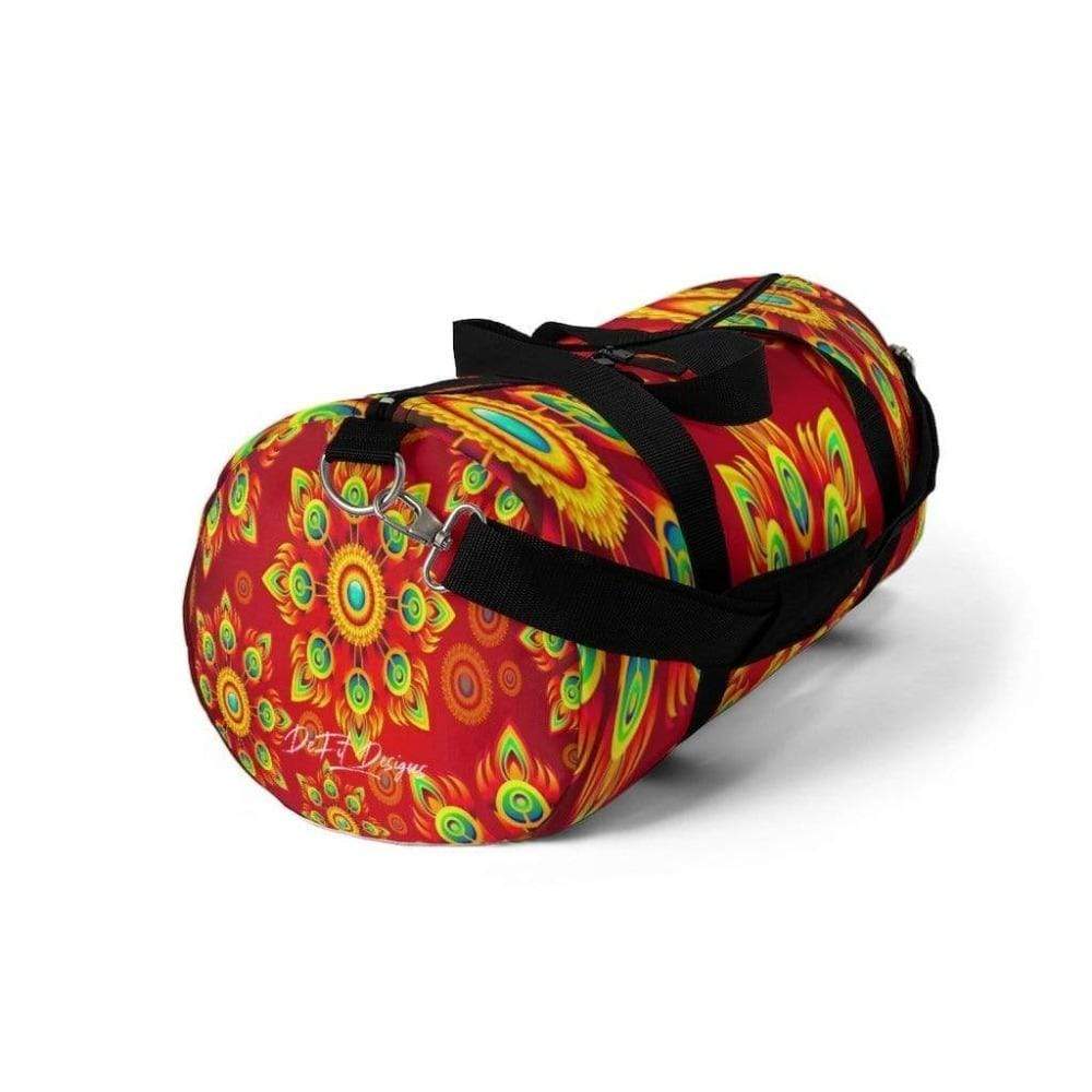 Printify Bags Neo Floral Stripped Duffel Bag-Duffel Bag Carry On-Large Duffel Bag