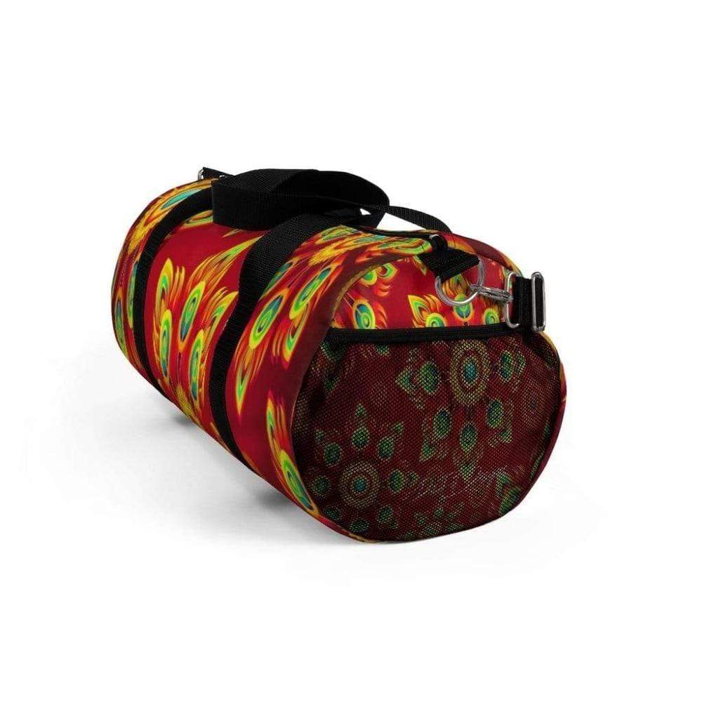 Printify Bags Neo Floral Stripped Duffel Bag-Duffel Bag Carry On-Large Duffel Bag