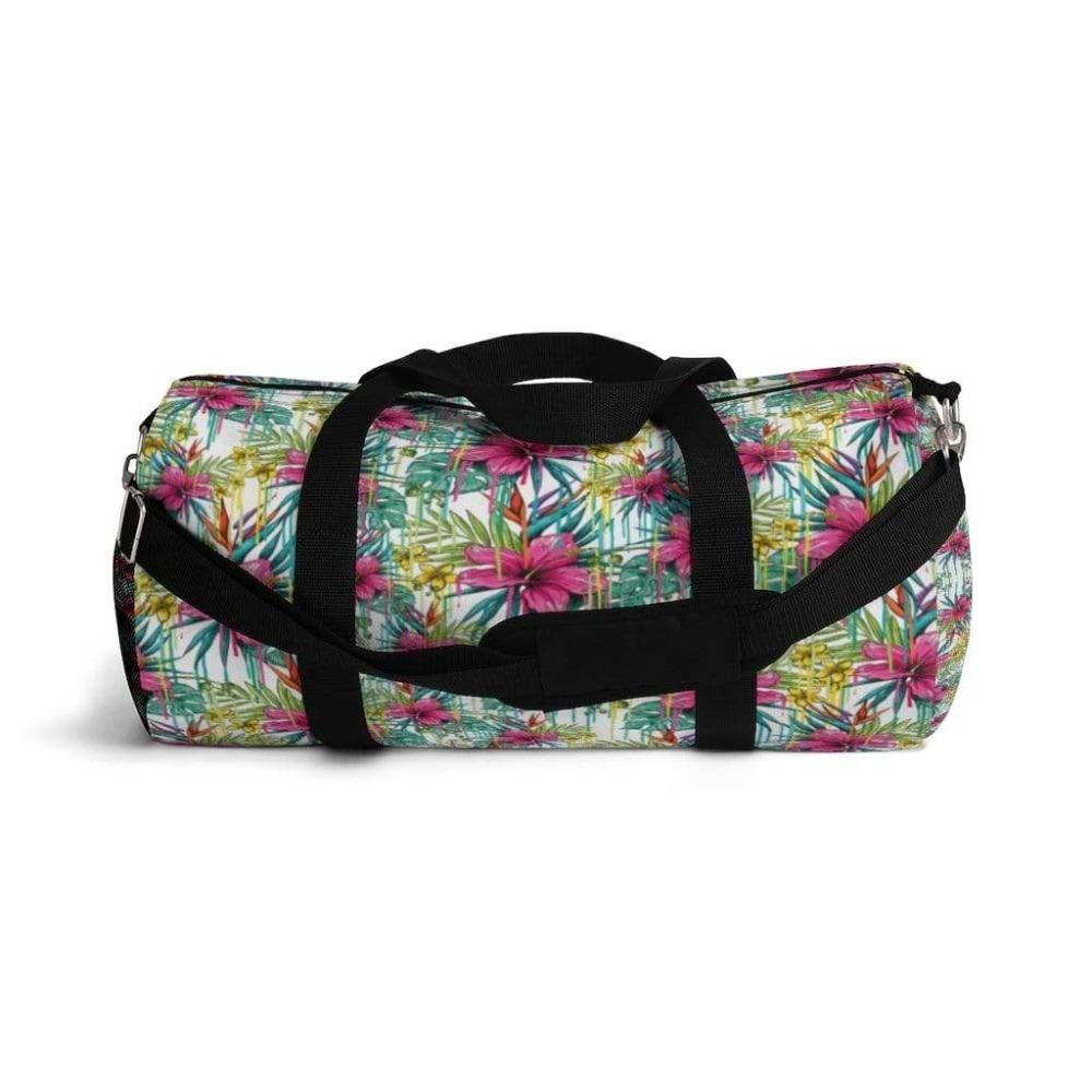 Printify Bags Pink Floral Duffel Bag-Duffel Bag Carry On-Large Duffel Bag