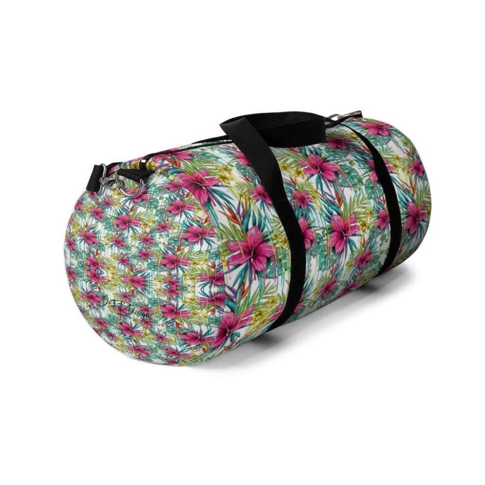 Printify Bags Pink Floral Duffel Bag-Duffel Bag Carry On-Large Duffel Bag