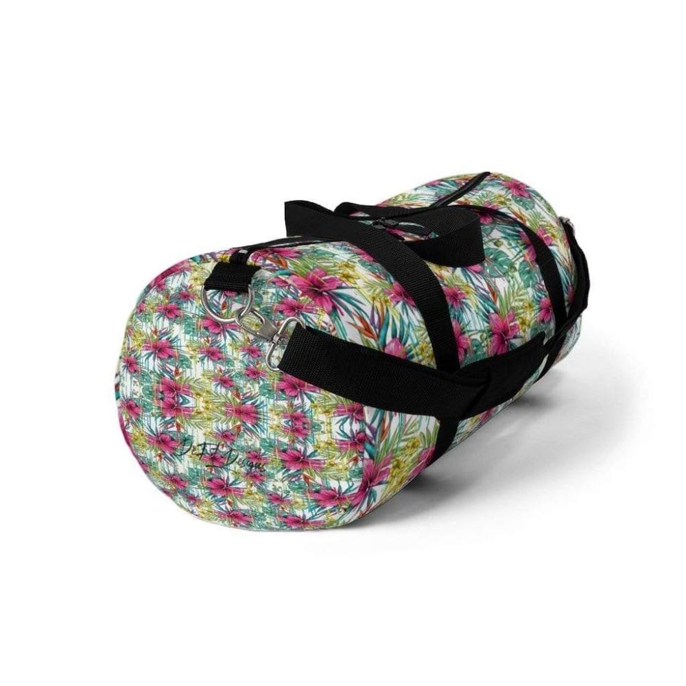 Printify Bags Pink Floral Duffel Bag-Duffel Bag Carry On-Large Duffel Bag