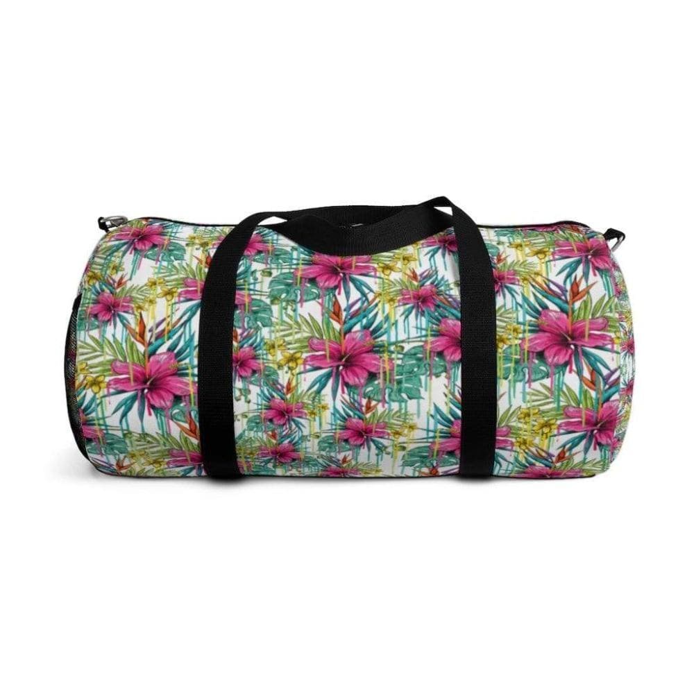 Printify Bags Pink Floral Duffel Bag-Duffel Bag Carry On-Large Duffel Bag