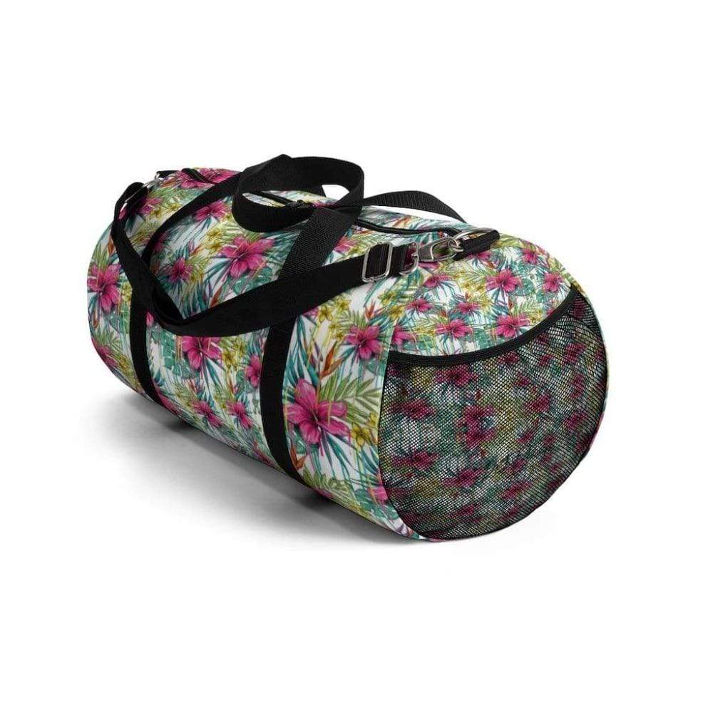 Printify Bags Pink Floral Duffel Bag-Duffel Bag Carry On-Large Duffel Bag