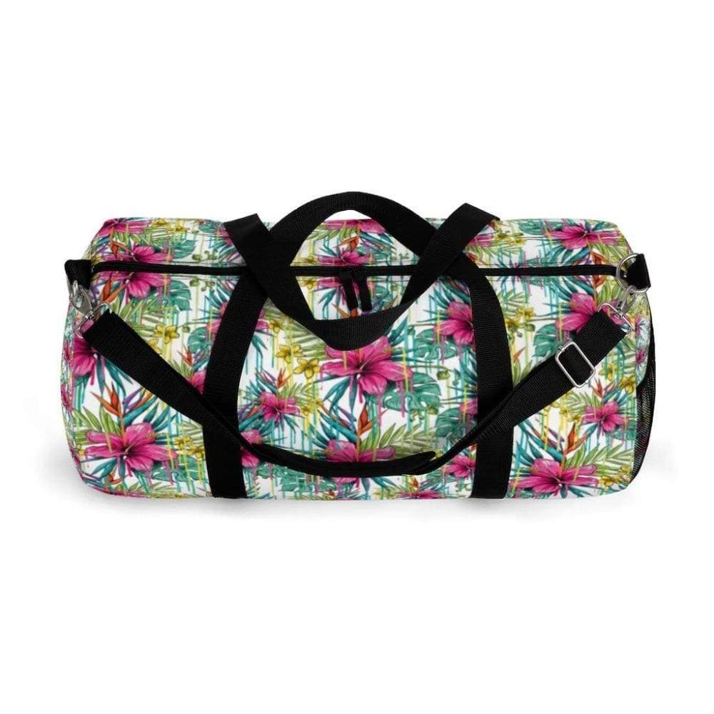 Printify Bags Pink Floral Duffel Bag-Duffel Bag Carry On-Large Duffel Bag