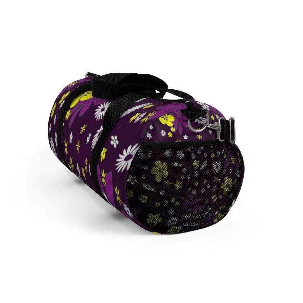 Printify Bags Purple Floral Duffel Bag-Duffel Bag Carry On-Large Duffel Bag