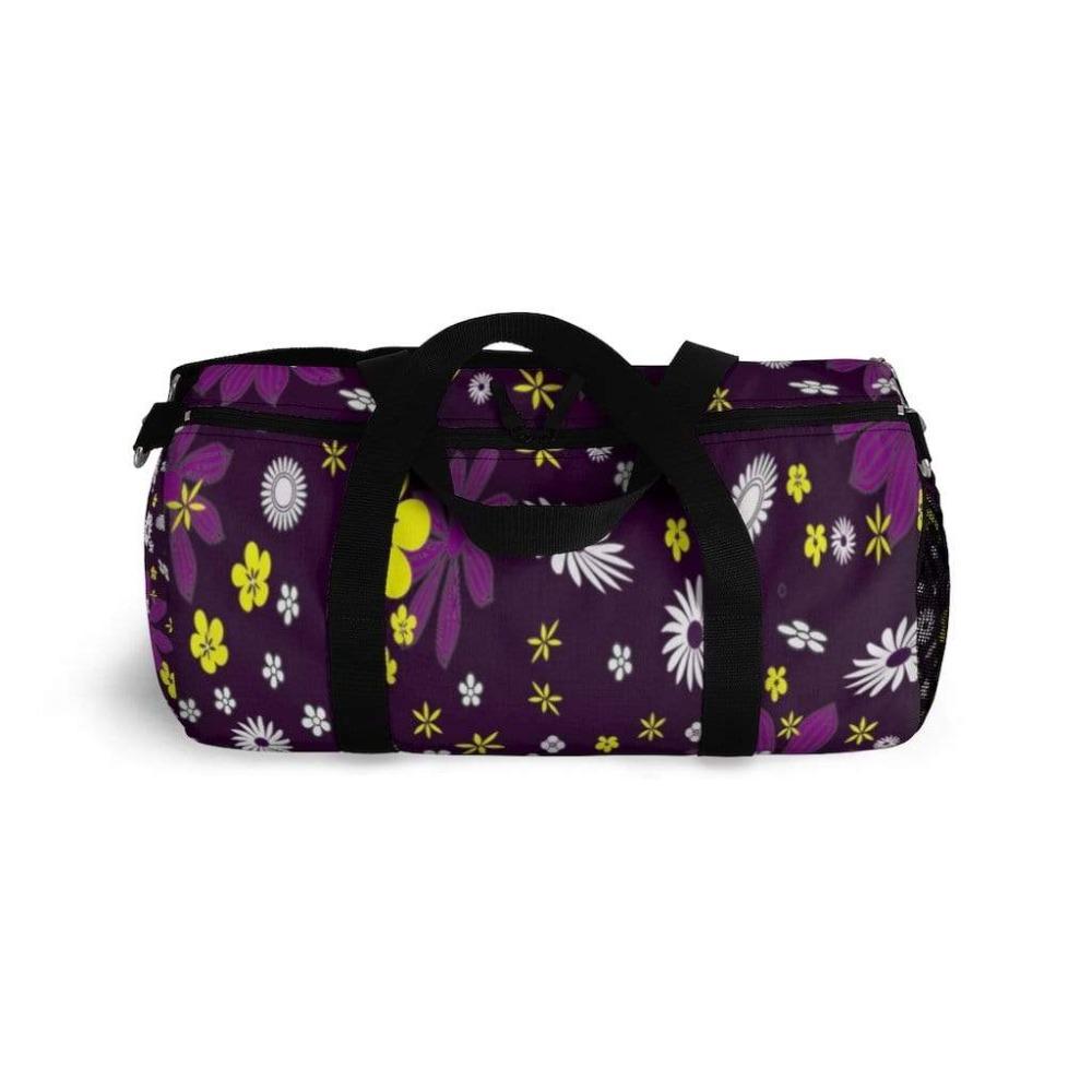 Printify Bags Purple Floral Duffel Bag-Duffel Bag Carry On-Large Duffel Bag